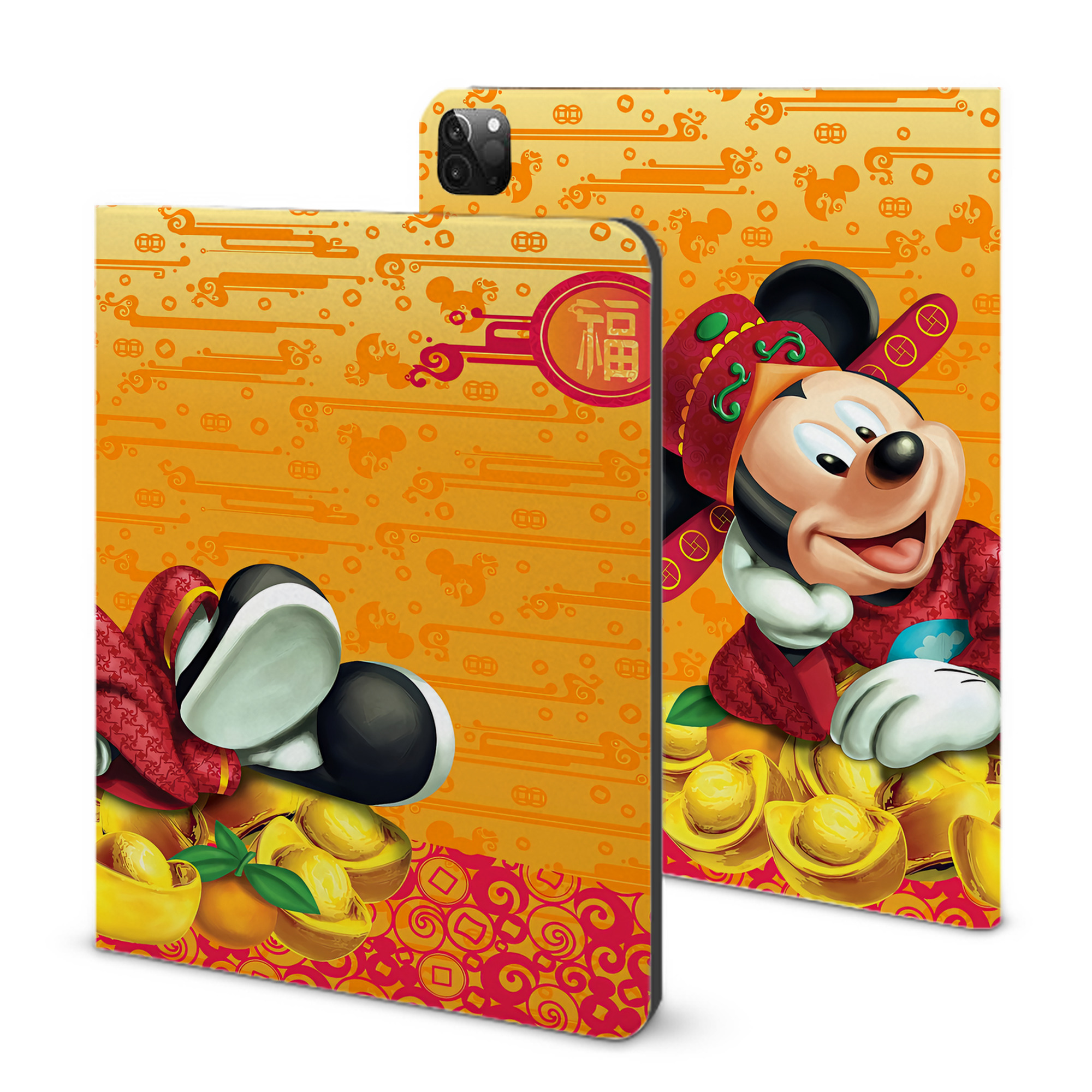 （画像用） ミッキーマウス Mickey Mouse IPadケース ペンホルダー付き ブックスタイルデザイン